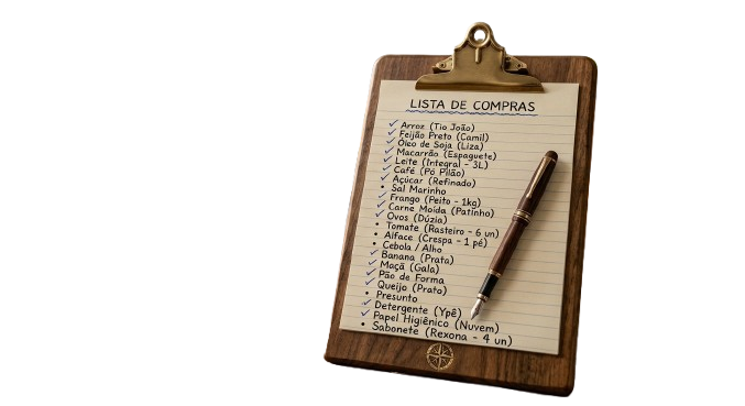 Lista de compras para o detox